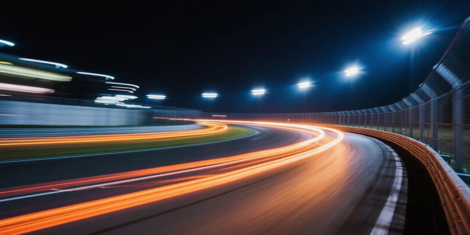 赛车赛道夜景